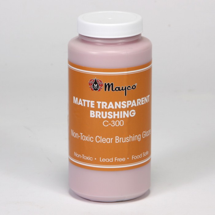 Esmalte Mayco - Matte Transparent (transparente Matte alcalino líquido) - C-300 (pronto para usar) 473ml o Galón (3.78lts)